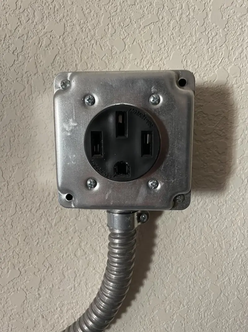 NEMA 14-50 outlet installed for Smart Home Electrical in Willowbrook